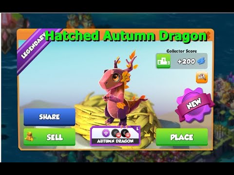 Hatched Autumn Dragon-Dragon Mania Legends | Dragon Board Event | DML