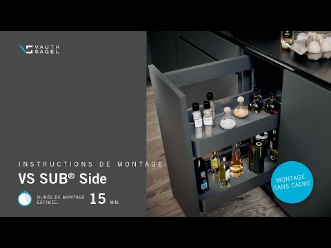 Kit rangement de placard coulissant Sub Side Essentio anthracite Vauth Sagel