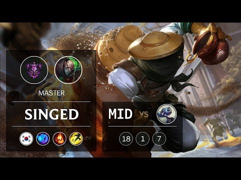 Singed Mid vs Fizz - KR Master Patch 9.5