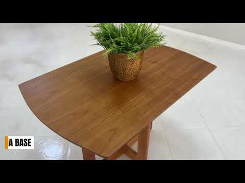 Video thumbnail of Mesa para Sala de Jantar Patros 120cm Madeira Tampo Barril Laminado Moderna Mobilia