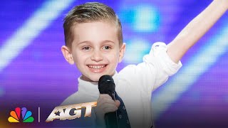 6-Year-Old Nathan Bockstahler STEALS The Show! | AGT thumbnail