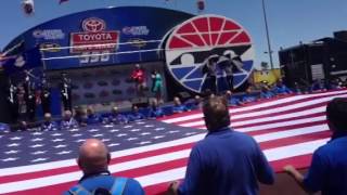 Gina Sicilia - National Anthem - NASCAR 2013