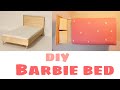 BARBIE BED from popsicle stick / real barbie size bed/ barbie furniture / easy barbie furniture idea