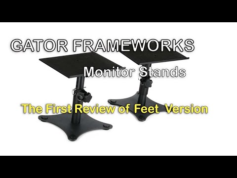 Gator Frameworks Monitor Stands Unboxing Setup Review and Mixing Test