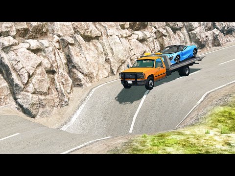 Mobil vs Potholes #3 - BeamNG Drive