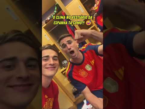 OLHA O CLIMA NO VESTIÁRIO DA ESPANHA APÓS O TÍTULO! #shorts