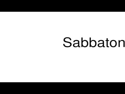 How to pronounce Sabbaton