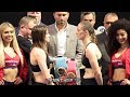 FOR ALL THE BELTS! KATIE TAYLOR & DELFINE PERSOON FACE TO FACE - FULL WEIGH IN & FACE OFF VIDEO