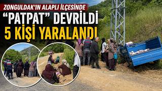 Kontrolden Çıkan Tarım Aracı Devrildi 5 Yaralı
