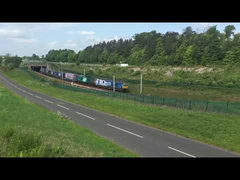 88010 leading a 68005 Defiant  on intermodal 27/05/2023 at Greyrigg.