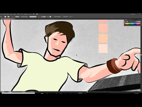 How to create surfing illustration in Adobe illustrator