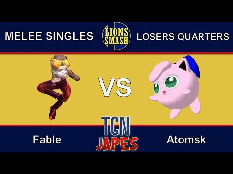 TCNJapes 3 SSBM Singles - Atomsk (Jigglypuff) vs. Fable (Sheik) - Losers Quarters
