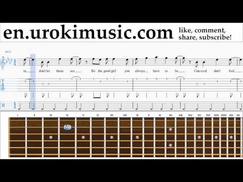 Guitar lessons FROZEN - Let It Go Sheet Music Tutorial Part#2 um-352