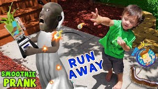 RUN AWAY!  Shawn Pops Granny + FUNnel Fam Smoothie Prank Vision Vlog)