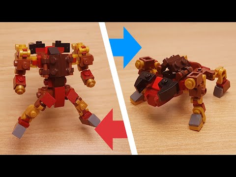 Mini LEGO brick bull transformer robot - Iron Bull #LEGO #MOC