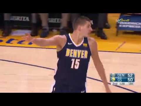 Jokic Spins and Dimes || Nuggets vs Warriors || Sep, 30th 2017