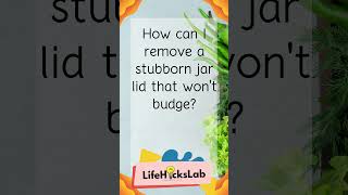 Stubborn Jar Lid Loosener - Easy Opening Hack