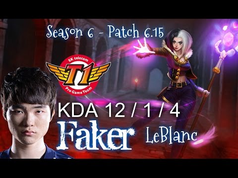 SKT T1 Faker LEBLANC vs VIKTOR MID - Patch 6.15 KR Ranked | League of Legends