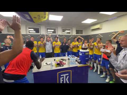 Radost přímo z teplické kabiny po utkání s Plzní (22.7.2023)