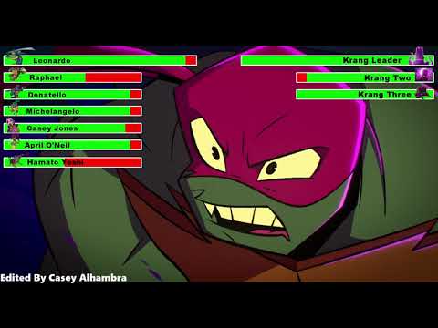 Rise of the Teenage Mutant Ninja Turtles: The Movie (2022) Krang's Arrival with healthbars 2/2