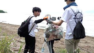 8月27日【びわ湖放送ニュース】「世界湖沼の日」に合わせ　県内外の学生ボランティアがびわ湖の清掃活動