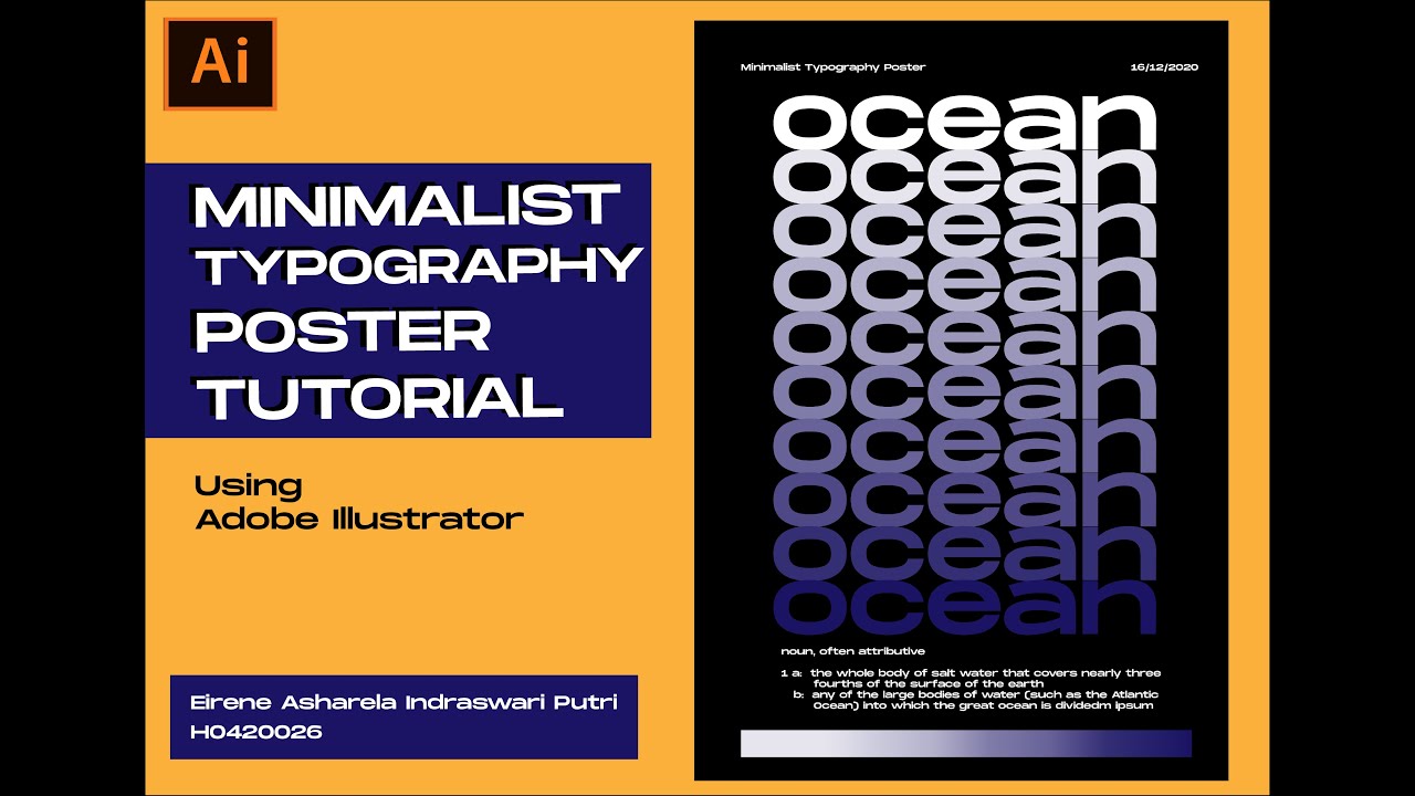 MINIMALIST TYPOGRAPHY POSTER TUTORIAL USING ADOBE ILLUSTRATOR