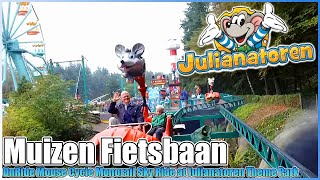 preview picture of video 'Muizenfietsbaan Sky Ride at Theme Park Julianatoren Apeldoorn 2014 Onride POV'