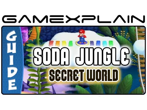 New Super Mario Bros. U - Secret World in Soda Jungle & Meringue Clouds Shortcut