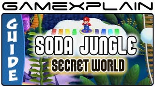 New Super Mario Bros. U - Secret World in Soda Jungle & Meringue Clouds Shortcut