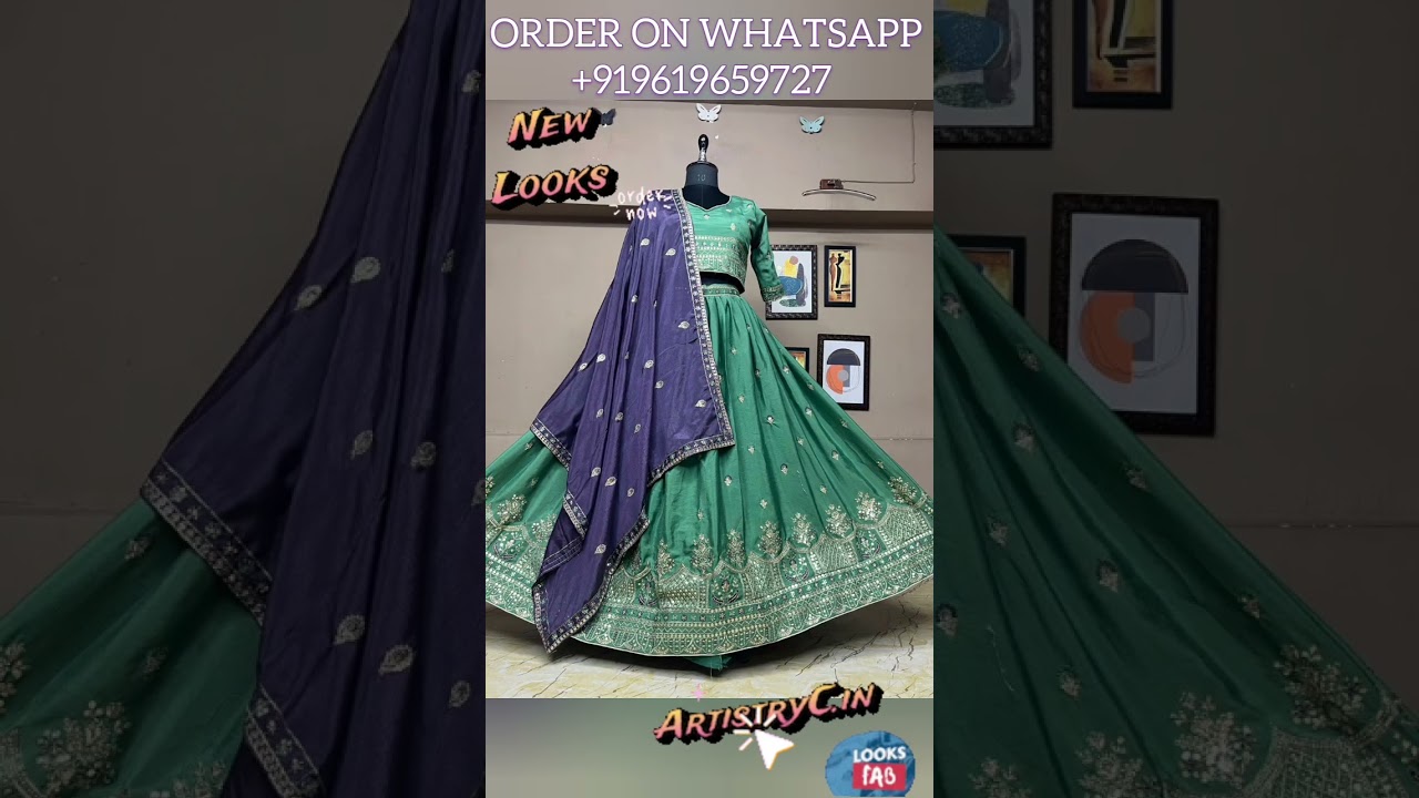 Embroidered Crape Chinon Lehenga Choli: Vibrant Designs for Every Occasion | Shop ArtistryC at Rs. 2460