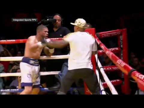 Boxer Juan Manuel Lopez KO's Wilfredo Vazquez Jr. And Then Scraps With Opponent's Trainer!