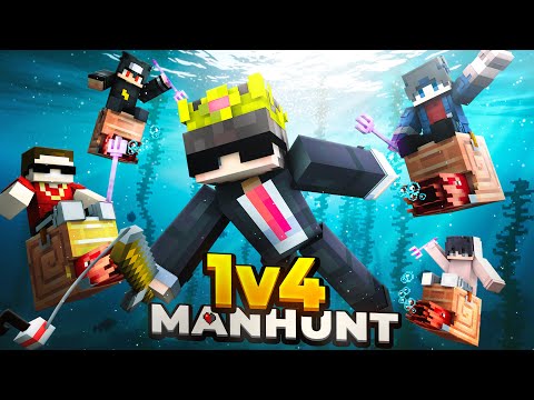 Minecraft Manhunt Speedrunner 4 Hunters REMATCH