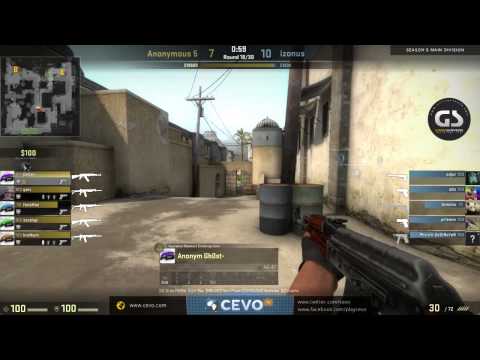 CEVO-Main CS:GO Season 5 Playoffs: Izonus vs. Anonymous 5 on de_dust2