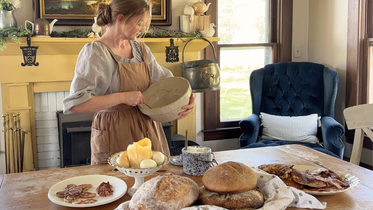 I Made Sourdough Bread like they did 200 years ago - No measuring, and no scale