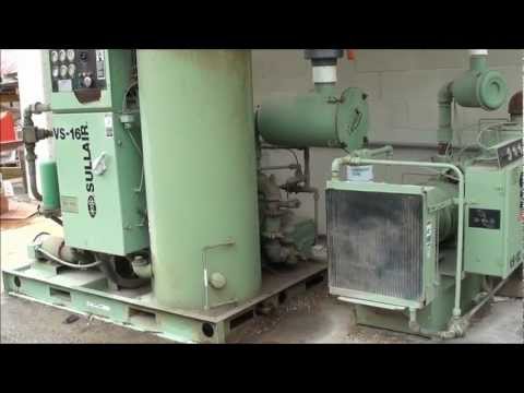 50 HP Sullair vacuum pump running
