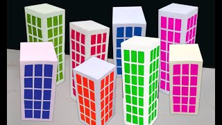 how to make building out of paper - paper building - paper house making