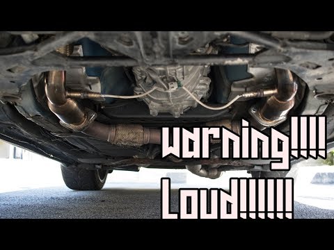 Installing Megan Racing Test Pipes On My 350z With A Tomei Exhaust!! WARNING LOUD!!!!