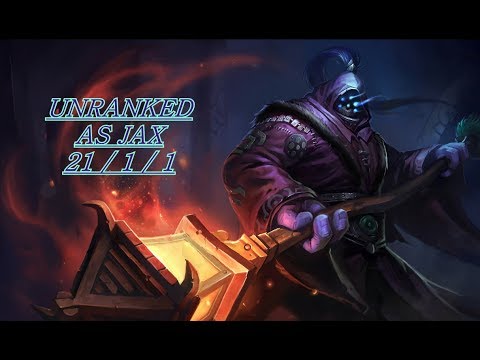 League Of Legends Unranked Jax vs S6 Gold Jarvan Top AS Jax
