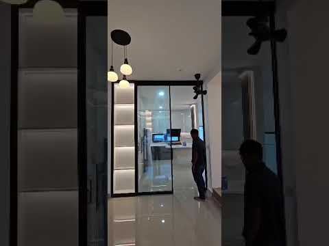 2 way open slim frame sliding door