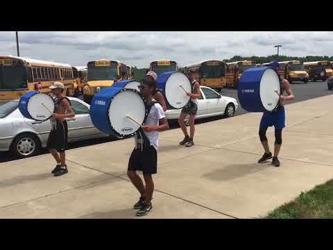 Bluecoats 2018 Bass Drum Splits