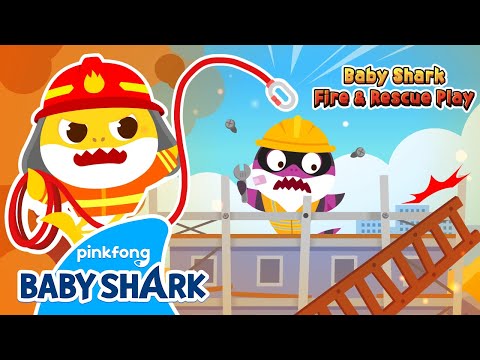 😱Help! We're Stuck at the Construction Site! | Baby Shark Fire & Rescue Play | Baby Shark Official