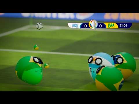El gol de Di Maria en la final de la Copa America 2021 recreado en Countryballs 3D ⚽
