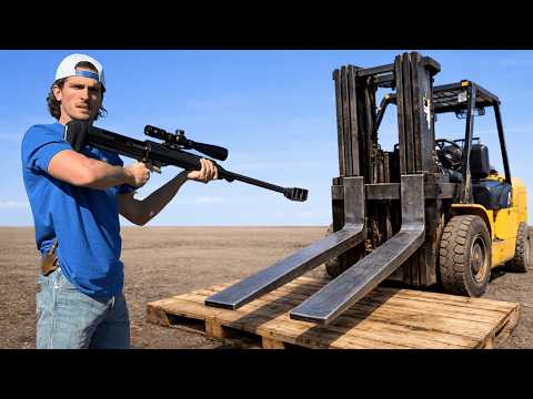 Forklift Forks vs a 50 Cal Sniper Rifle