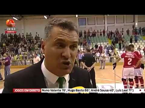 Nuno Lopes Treinador Hoquei Patins Sporting - no final da Supertaça Portugal 2015