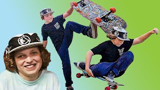 Grom rocks Old School Skateboarding Tricks and Setups!
