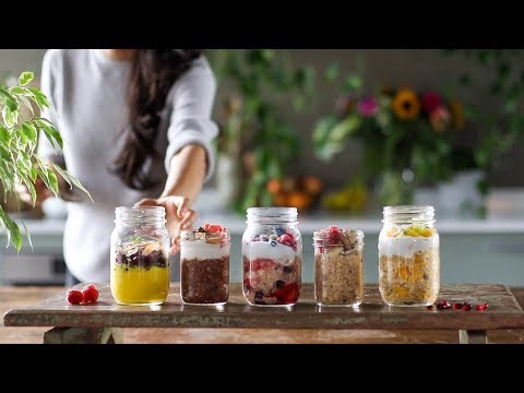 The Ultimate On The Go Breakfast - Overnight Oats 5 Ways