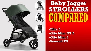 Baby Jogger City Mini 2 vs GT2 vs Elite 2 vs Summit X3
