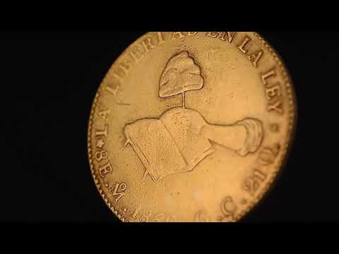 Moneda, México, 8 Escudos, 1852, Mexico City, MBC, Oro, KM:383.9