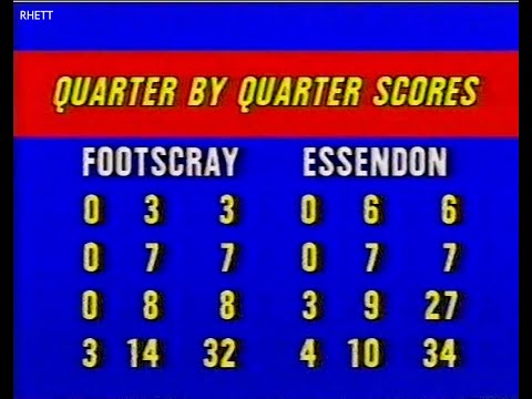 Round 17 1984 Footscray vs Essendon. (20mins highlights)