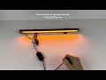 Gumové výstražné LED svetlo 12V / 24V - 48x LED oranžové (440x25x22mm) - Video Youtube